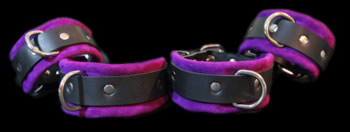 suede wrist and ankle restraints cuffs